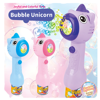 MILI enfants été extérieur bulle jouet portable automatique bulle soufflant bâton dessin animé licorne plastique avec lampe