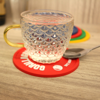 Tianyu gros personnalisé tasse caboteur analogique poids plaque souple Pvc caoutchouc bière sous-verres tasse tapis personnalisé pour salle de sport boisson