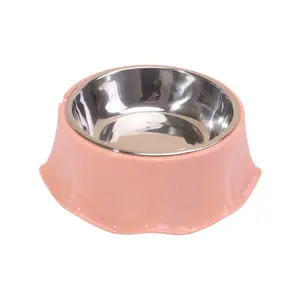 2 in 1 Stainless Steel Dog Food Bowls Wholesale Plastic Pets Food Bowls