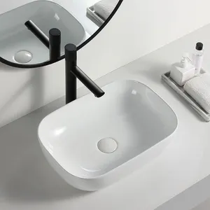 セラミック洗面器カウンターアート洗面台の上の長方形白いlavaboバスルーム