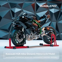 Modèle de moto Kawasaki H2R à l'échelle 1:12 en plastique, jouet décoratif créatif NIKOLATOY, grande taille