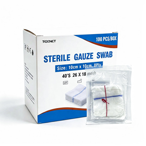 <span class=keywords><strong>Compresses</strong></span> <span class=keywords><strong>stériles</strong></span> médicales en gaze de qualité hospitalière pour le contrôle des infections - Product Image 1