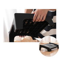 Reposapiés Ergonómico de Altura Ajustable con Doble Rodillo de Masaje para Debajo del Escritorio, para Hogar, Oficina, Dormitorio, Hotel, Escuela, Hospital