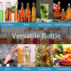 Botellas <span class=keywords><strong>de</strong></span> Vidrio Super Flint Vacías <span class=keywords><strong>de</strong></span> 1 <span class=keywords><strong>Litro</strong></span> (1000 ml) con Tapa Abatible y Logotipo Personalizado, Fácil Apertura, <span class=keywords><strong>Precio</strong></span> <span class=keywords><strong>de</strong></span> Fábrica, Venta al por Mayor - Product Image 5