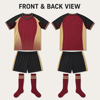 Ensemble maillot et short de football personnalisé respirant pour jeunes, avec empiècements contrastants, idéal pour les matchs de tournois en extérieur