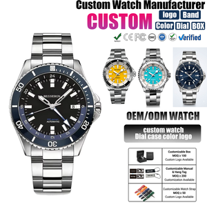 Reloj Deportivo Automático de Lujo para Hombre OEM, Cristal de Zafiro, Esfera de 40 mm, Bisel Híbrido de Cerámica, Negro y Blanco, Analógico, Miyota, Resistente al Agua - Product Image 1