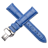 Boucle de déploiement en acier inoxydable avec boutons poussoirs, bracelet de remplacement Standard à dégagement rapide, bracelets de montre en cuir