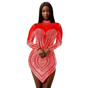 批发热销俱乐部派对性感紧身亮片派对连衣裙女式时尚 - Product Image 1