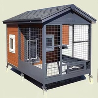 Niches pour chiens d'extérieur modernes en acier inoxydable, grande taille, imperméables et isolées thermiquement, design luxueux