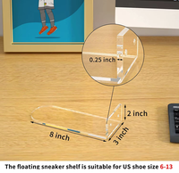 Étagères d'affichage Slatwall en acrylique transparent étagère à chaussures en acrylique murale pour chaussures de collection et organisateur
