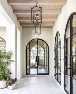 Puerta Francesa de Acero con Doble Acristalamiento y Aislamiento Térmico WLS de 72*96 Pulgadas, Puertas de Entrada Frontales para Apartamento - Product Image 2