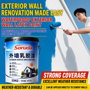 Pintura de Látex para Exteriores de Primera Calidad para Decoración de Edificios, Revestimiento Acrílico Resistente al Agua y a la Intemperie - Product Image 3