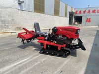 Tracteur à chenilles de type siège avec motoculteur rotatif, moteur diesel de haute qualité 35 ch, 500 cm³, modèle pour terrain sec, fabrication Shandong, personnalisable OEM
