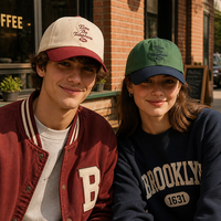 Casquette de baseball vintage brodée personnalisée à 5 panneaux, non structurée, en polyester et coton, style « Dad Hat », avec boucle métallique réglable, pour la plage