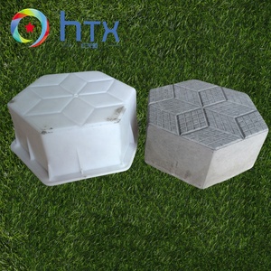 Đồng bằng mịn hình lục giác 9 inch Patio paver bước ĐÁ BÊ TÔNG lát khuôn để bán - Product Image 4