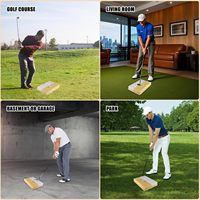Tapis d'entraînement de golf pour bunker, simulateur de double trappe à sable (trappe peu profonde et profonde), portable, 15,7x11,8 pouces, en nylon