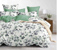 Offre Spéciale – Ensemble de Couette Luxe Imprimé 100% Microfibre 90 g/m² avec Housse de Couette et Taies d'Oreiller pour Lit Queen et King Size