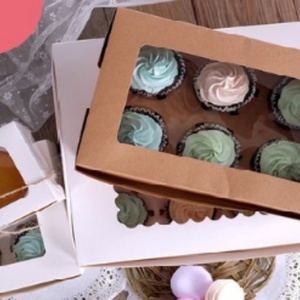 Food Grade <b>Paper</b> Cup Baking Muffin Box 2/4/6/12 Holes <b>Paper</b> <b>Cupcake</b> Cake Boxes - Product Image 6