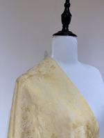 Meilleure Vente Tissu Jacquard Métallisé Brillant 97% Rayonne 3% Lurex Motif Floral Antique Damassé pour Écharpe Robe Kimono