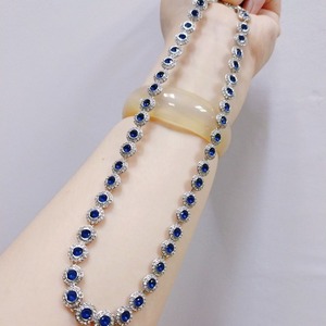 Collier de diamants en cristal noble rétro élégant Bijoux en alliage transfrontalier Rangée de clavicules en forme de cœur avec perle de zircon principale - Product Image 2