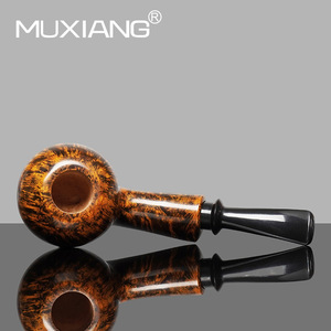 Muxiang Wooden Tobacco Pipe Straight Type Handmade Fragrant Photinia Wood Smoking Accessory - Product Image 1