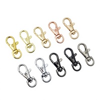 Mousqueton pivotant de 10 mm pour porte-clés, fermoir mousqueton, connecteur d'anneau de clé fendu pour sac, ceinture, chaînes de chien, fabrication de bijoux DIY