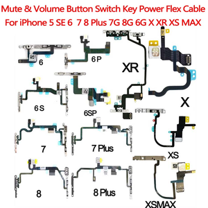 Câble flexible du bouton de volume et d'alimentation pour <span class=keywords><strong>iPhone</strong></span> <span class=keywords><strong>5S</strong></span> 6 6S 7 8 Plus X Xr Xs 11 12 13 14 15 16 17 Pro Max, interrupteur de silence, lampe flash, réparation - Product Image 6