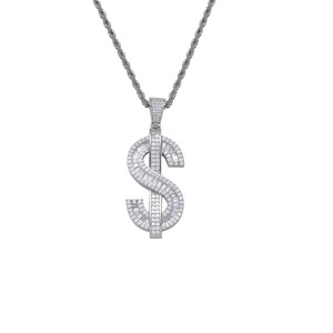 Collar con colgante de dólar, joyería hip hop, accesorios de moda transfronteriza, colgante de moneda de dólar - Product Image 5