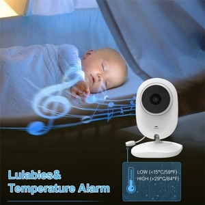 Moniteur vidéo pour bébé de 2.8 pouces avec <span class=keywords><strong>caméra</strong></span> Audio intelligent Interphone à 2 voies Vision nocturne Berceuses Alarme de température Moniteur pour bébé - Product Image 5