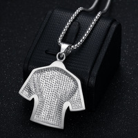 Perhiasan Hip Hop Anti Air Anti Karat untuk Pria Liontin Kalung Lapis Emas 18k Baja Tahan Karat Pvd No.23 Jersey Grosir