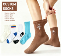 Chaussettes de sport jacquard personnalisées pour jeunes, faible MOQ, semelle en tissu éponge doux, antibactériennes, à compression, avec logo personnalisé, pour la gym et la course à pied