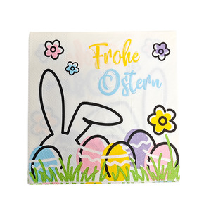 Serviettes imprimées avec des lapins de dessin animé, serviettes en papier jetables pour fêtes et réceptions sur le thème des restaurants haut de gamme - Product Image 3