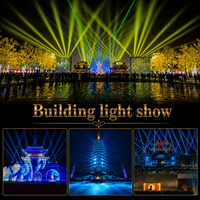 Espectáculo de Luces para Fachadas de Edificios Personalizadas, Luces RGB/Láser, IP65 Impermeables, Programación Remota por IA para Mapeo de Proyección Arquitectónica