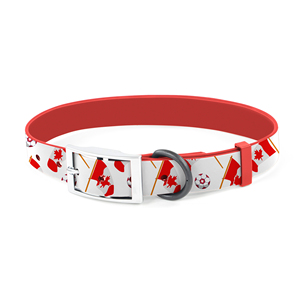 Collar de Perro Resistente con Diseño de Fútbol, Recubierto de PVC, con Hebilla de Anillo en D de Metal y Liberación Rápida para Pasear Perros - Product Image 3