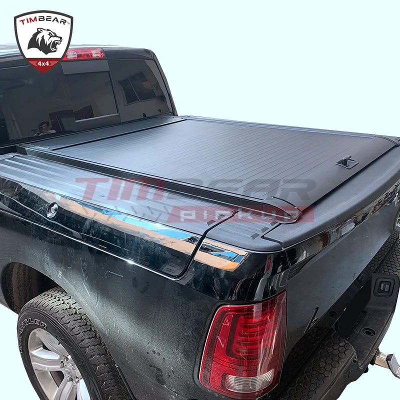 4X4 Pickup Truck Bed Cover Retractable Roller Lid Shutter Tonneau Cover For Dodge Ram 1500 With Toolbox
