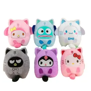 Mainan boneka mewah balutan silang Sanrio 8 inci mainan boneka cakar anjing Kuromi Melody Gui mainan mewah