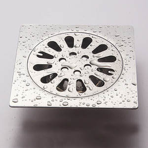 Siphon de sol en acier inoxydable 50 mm carré, anti-odeur, facile à nettoyer, double usage pour salle de bain et machine à laver - Product Image 2