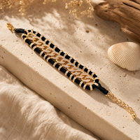 Bracelet tressé en cuivre plaqué or 18 carats micro-pavé CZ réglable fait main pour femme – Bijoux de mode, bracelets et joncs