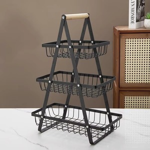 Cestino per <span class=keywords><strong>Frutta</strong></span> YOTO a Tre Livelli in Metallo, Portafrutta e Verdura da Cucina, Pratico Organizzatore da Bancone - Product Image 5