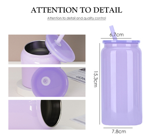 Bicchieri in Acciaio Inox da 16oz per Sublimazione, Confezione da 25, Riutilizzabili con Coperchi Colorati, Disponibili in Magazzino USA - Product Image 3