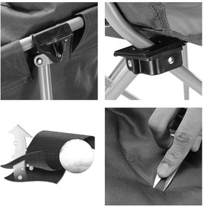 Woqi – chaise pliante en métal léger pour voyage, pique-nique, plage, randonnée, Camping - Product Image 5