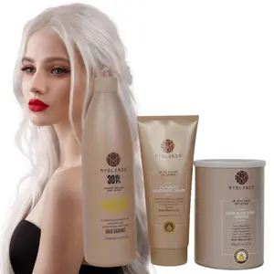 500g Pricate Label Blond Hair Bleaching Poweder and Developer Up to Level 10 Italy Quality Hair Care Color Bleach No Irritation