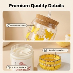 Set <span class=keywords><strong>Regalo</strong></span> Spa Lunaire con Bicchiere in Vetro a Farfalla Gialla, 7 Pezzi, Confezione <span class=keywords><strong>Regalo</strong></span> di Compleanno <span class=keywords><strong>per</strong></span> Donne, Regali Premurosi <span class=keywords><strong>per</strong></span> <span class=keywords><strong>Lei</strong></span> - Product Image 3