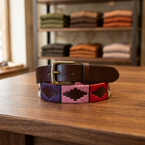 Genuine Cow Hide Men's Eco-Friendly Vintage Steel Buckle Floral Pattern Casual Belt-Lightweight Durable Fashion Accessories - Product Image 1