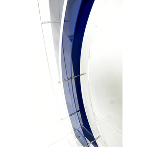 Pupitre en acrylique durable, présentoir transparent en acrylique avec lutrin moderne bleu en forme de faucille pour présentations, églises, mariages - Product Image 5
