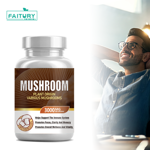 Cápsulas de extrato de cogumelo 10 em 1, capsulas de extrato de cogumelo de 500mg/120 tampas/leões de garrafa mane, reishi, cordyceps, chaga, cauda de peru, <span class=keywords><strong>maitake</strong></span> - Product Image 5
