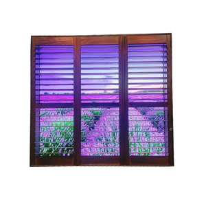 Phong cách trồng thanh lịch trong nhà/ngoài trời cửa sổ gỗ cửa chớp & rèm với bản lề ngang bằng gỗ louver Cửa màn trập - Product Image 4