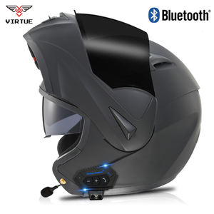 Casco de Motocicleta Abatible VIRTUE DOT - Doble Visera, Auriculares Bluetooth, Resistente a Arañazos y Servicios OEM Disponibles - Product Image 4