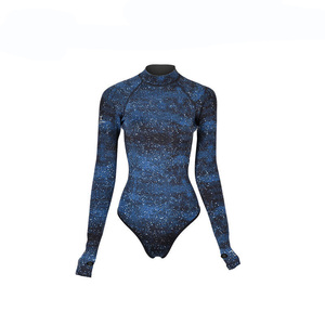 Traje de baño de una pieza con cremallera y estampado tie-dye 2026, traje de baño deportivo <span class=keywords><strong>vintage</strong></span> de manga larga, traje de surf para <span class=keywords><strong>mujer</strong></span>, ropa de playa - Product Image 3