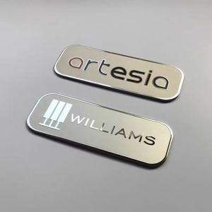 Plaque métallique personnalisée avec logo gravé, étiquette en aluminium, plaque argentée brossée noire pour l'identification de la marque d'équipement - Product Image 3